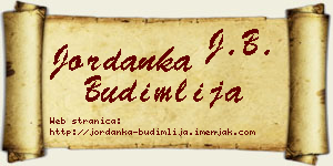 Jordanka Budimlija vizit kartica